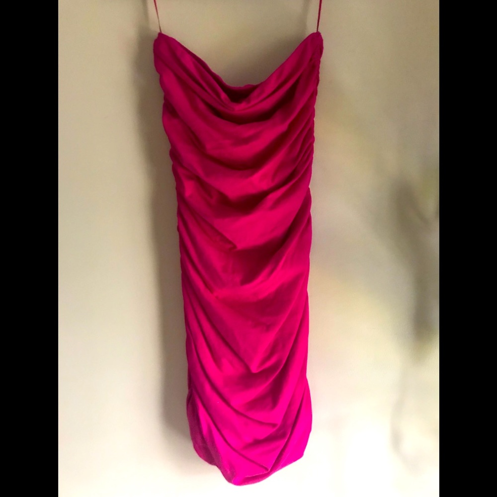 Hot pink Strapless Express Dress